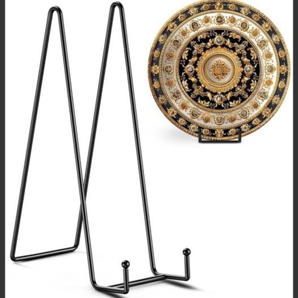 tr-life 14 Inch Heavy Duty Plate Stand (4 Pack) - Metal Display Easel for Large